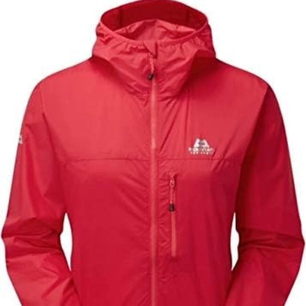 NEW MOUNTAIN EQUIPMENT Womens Aerofoil Full Zip Hooded Jacket Size XS Red